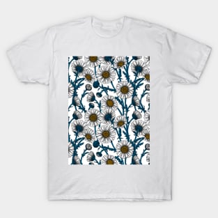 Daisies on white T-Shirt